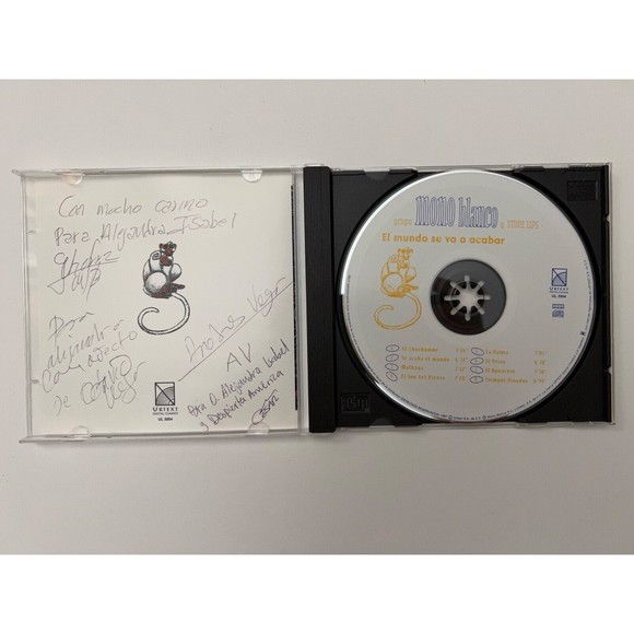 Grupa Mono Blanco Y Stone Lips El Mundo Se Va A Acabar CD Autographed Import - Picture 4 of 4